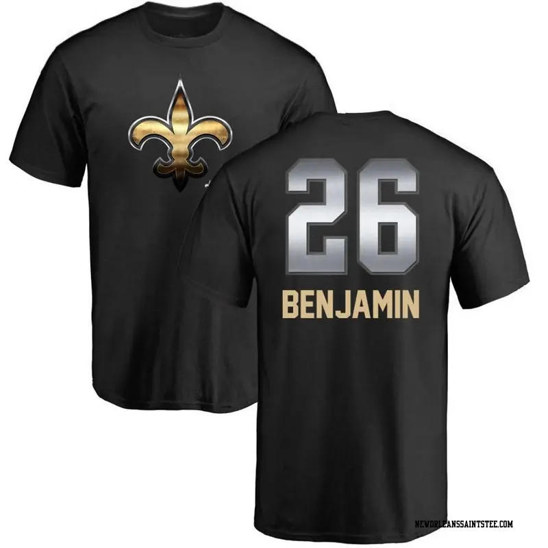 Men's New Orleans Saints ＃26 Eno Benjamin Black Midnight Mascot T-Shirt