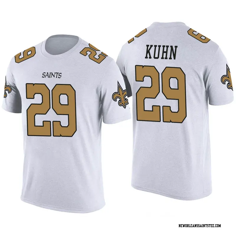 Youth New Orleans Saints ＃29 John Kuhn White Color Rush T-Shirt